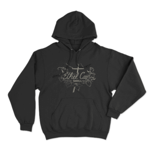 Vine Cross Unisex Hoodie Black