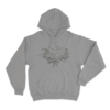 Vine Cross Unisex Hoodie Grey